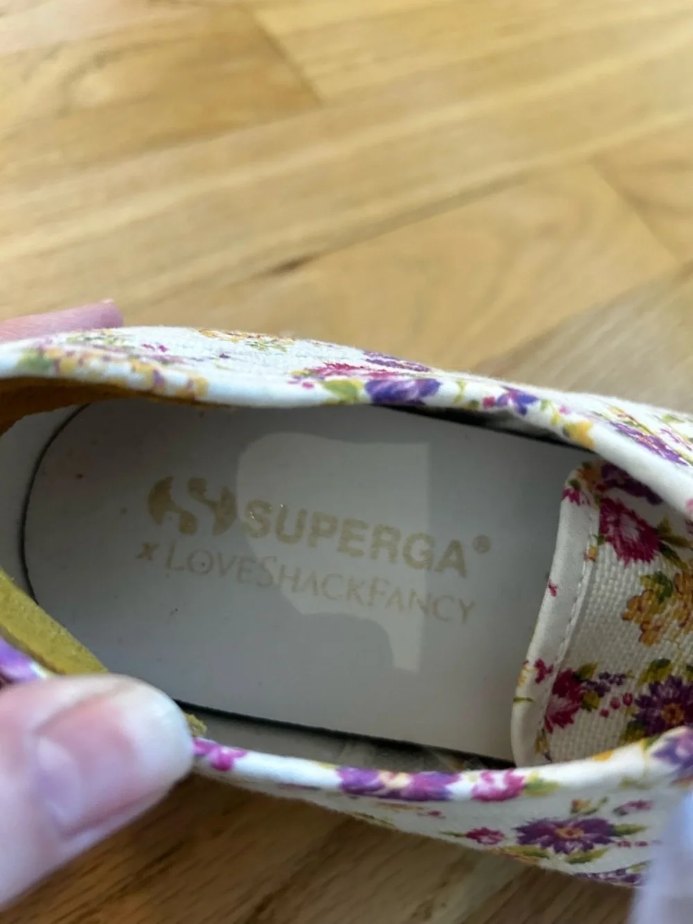 LOVESHACKFANCY x SUPERGA platform espadrille sneaker floral size 9.5